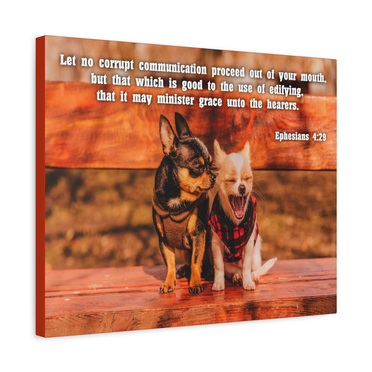 Scripture Canvas Grace Unto The Hearers Ephesians 4:29 Christian Wall Art Bible Verse Print Ready to Hang