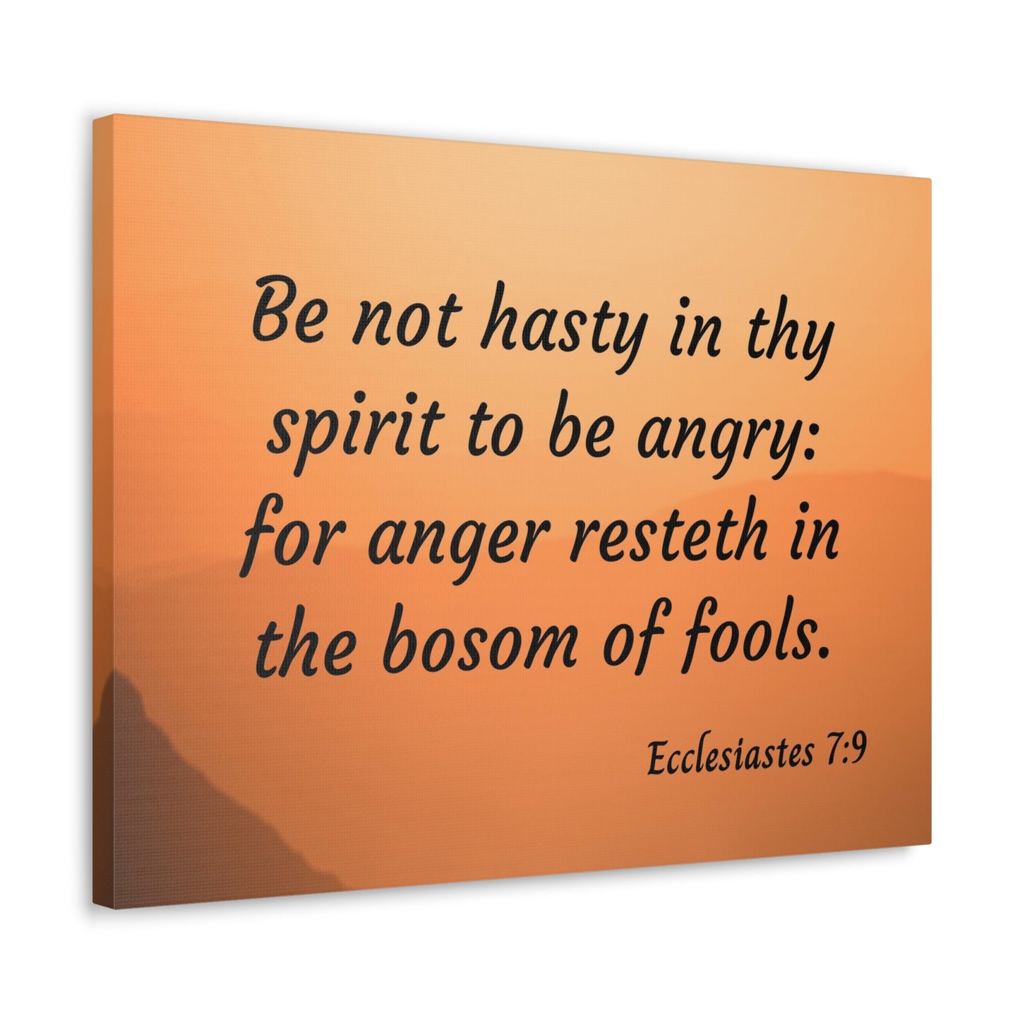 Thy Spirit Ecclesiastes 7:9 Bible Verse Canvas Christian Wall Art Ready to Hang