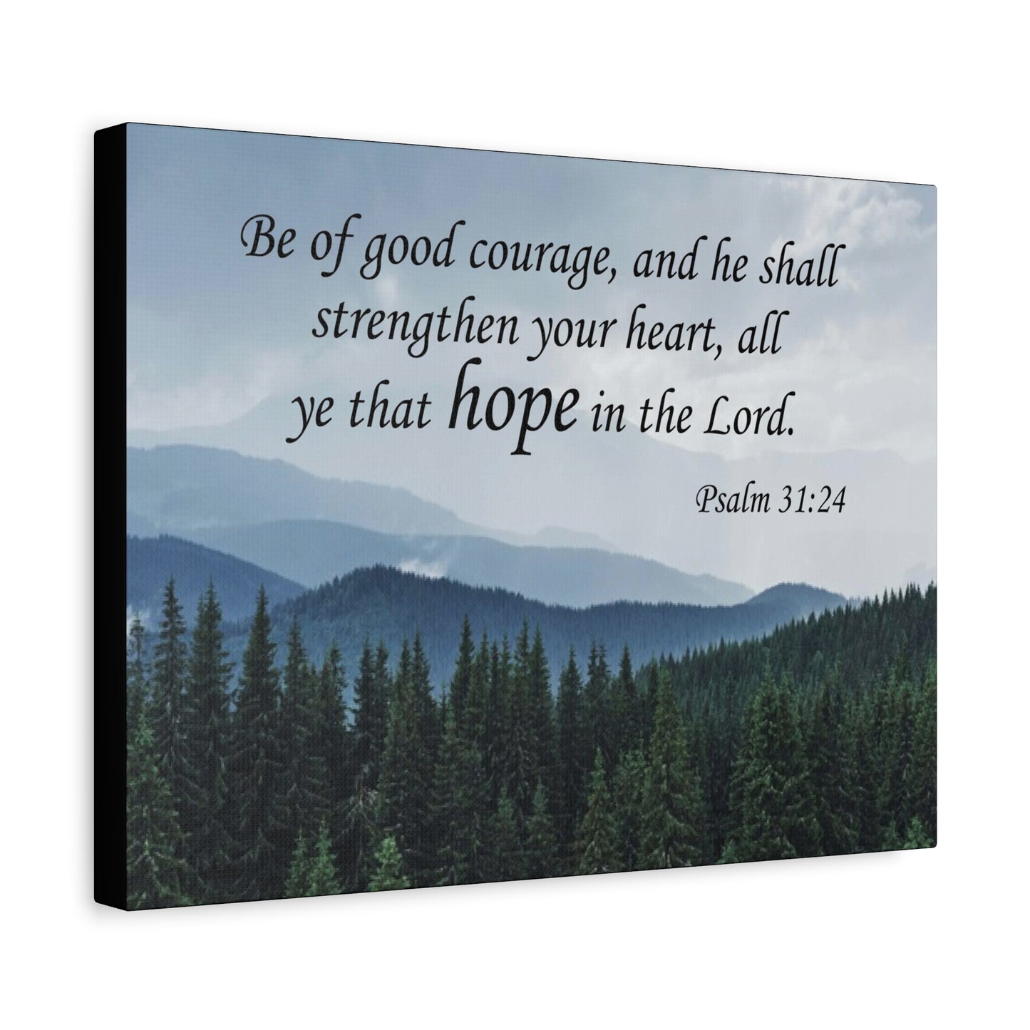 Bible Verse Canvas Be of Good Courage Psalm 31:24 Wall Art Christian Home Decor