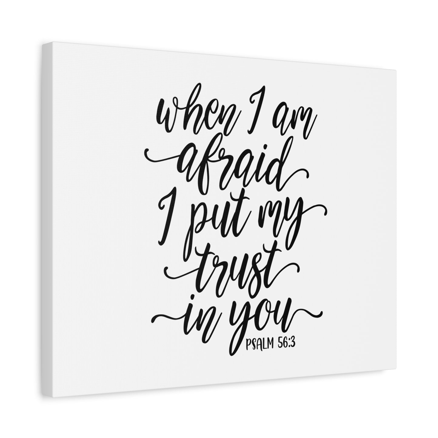 Scripture Canvas I Put My Trust In You Psalm 56:3 Christian Wall Art Bible Verse Print Ready to Hang