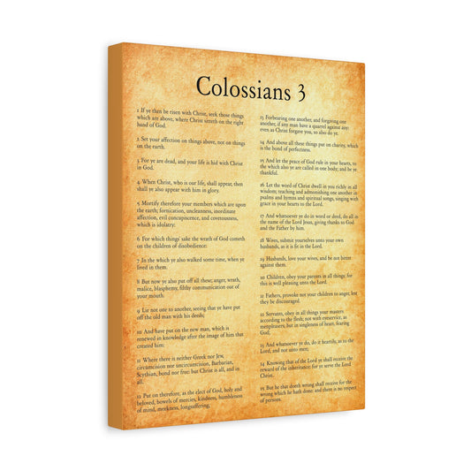 Scripture Walls Colossians 3 Put On The New Gold Bible Verse Canvas Christian Wall Art Ready to Hang