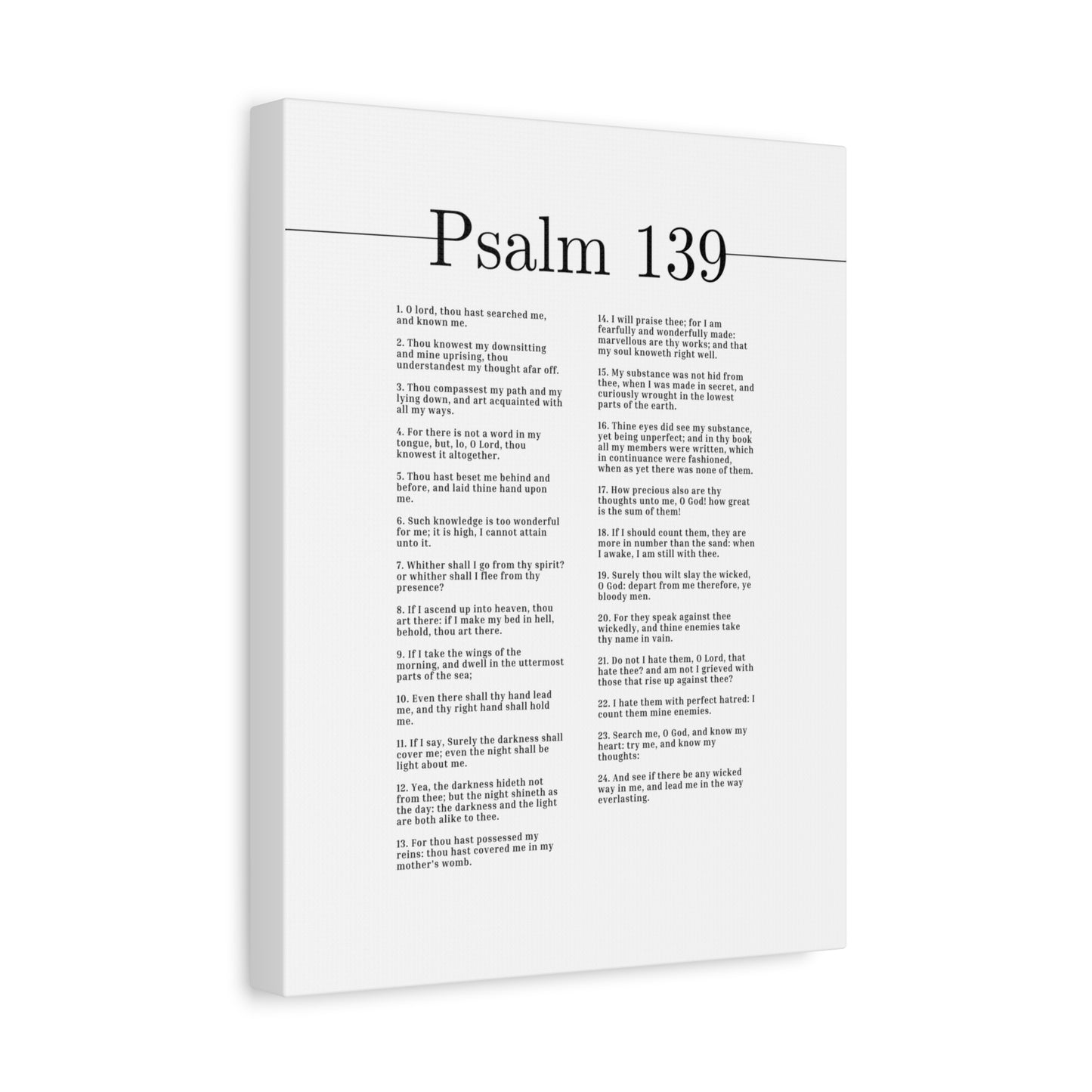 Scripture Canvas Know My Heart Psalm 139 Christian Wall Art Bible Verse Print Ready to Hang