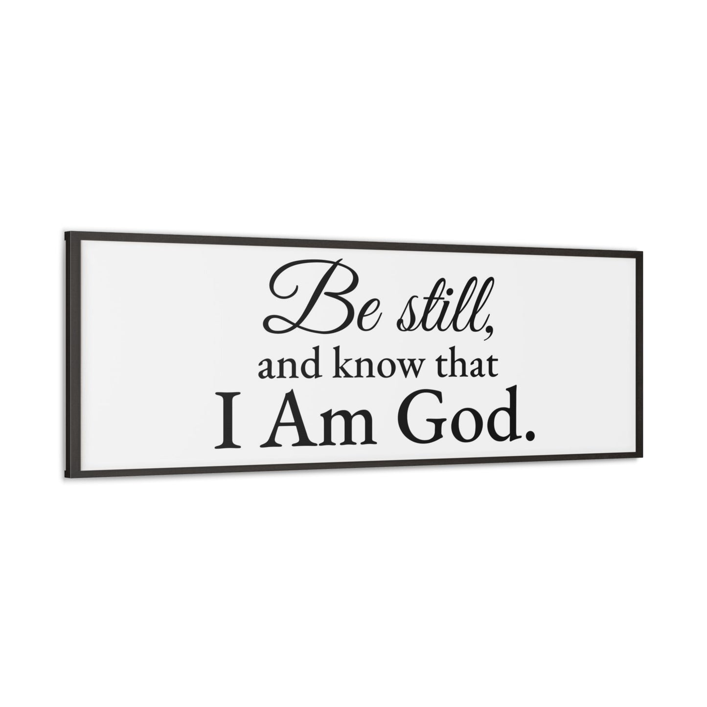 Scripture Walls Be Still Psalm 46:10 White Bible Verse Canvas Christian Wall Art Ready to Hang Unframed-Express Your Love Gifts