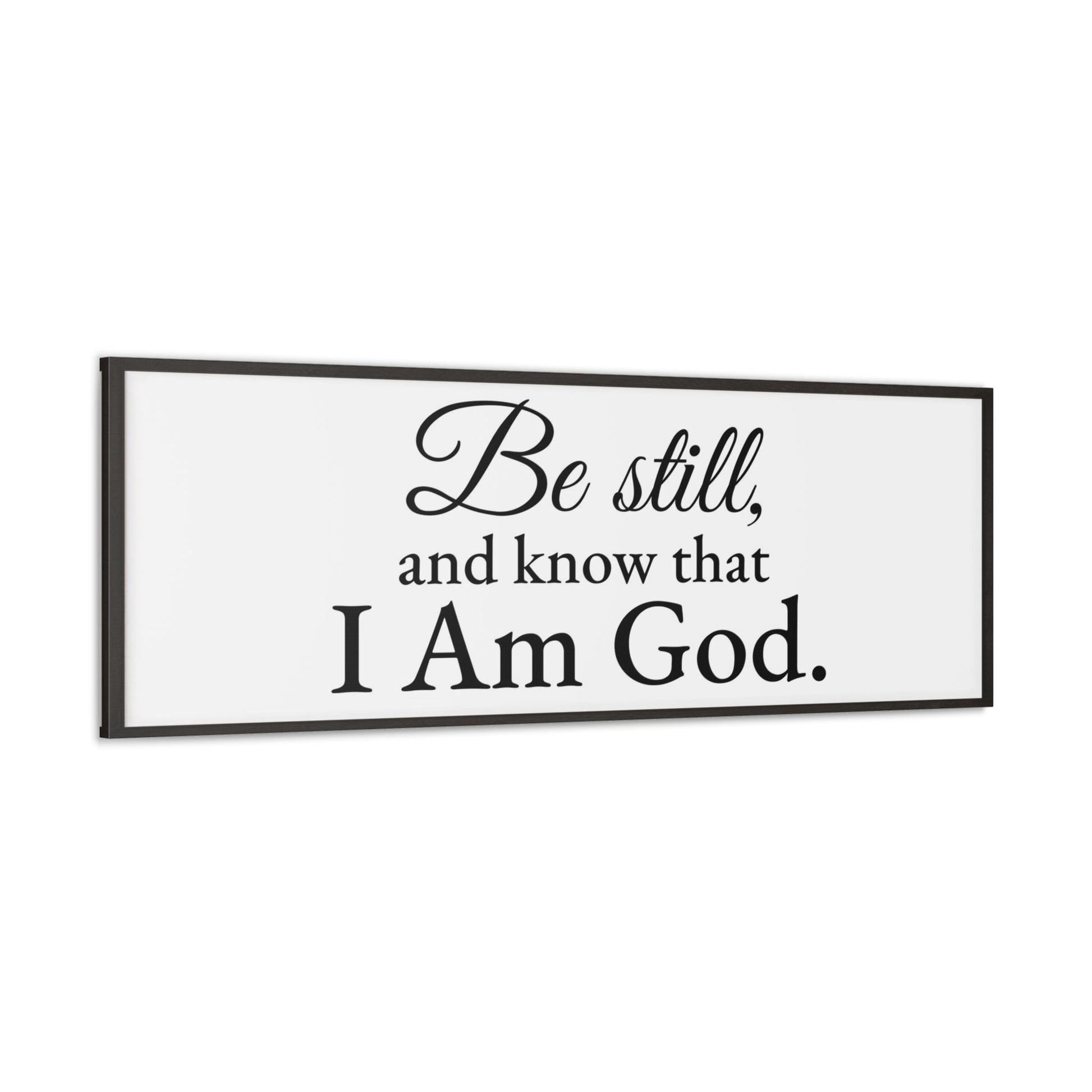 Scripture Walls Be Still Psalm 46:10 White Bible Verse Canvas Christian Wall Art Ready to Hang Unframed-Express Your Love Gifts