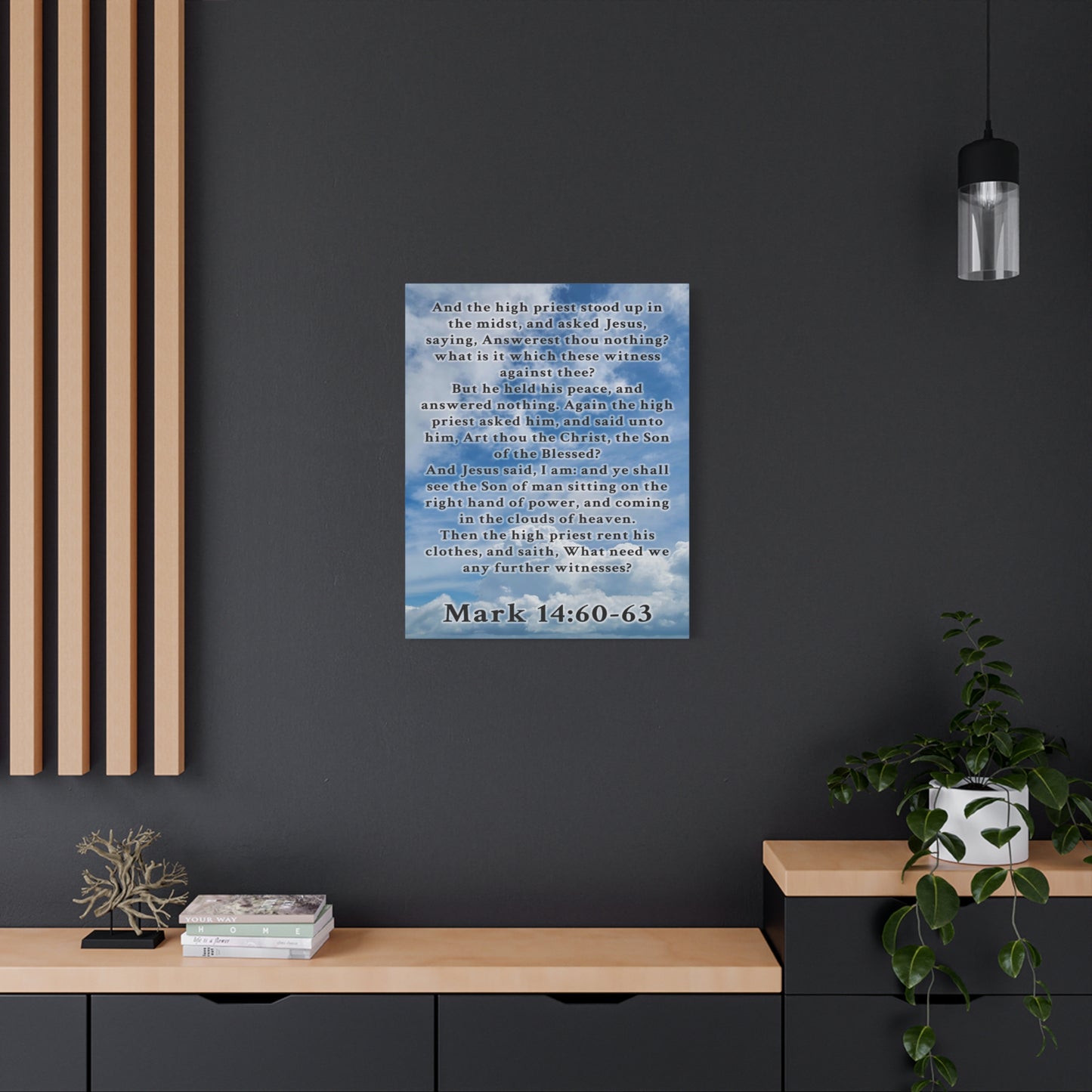 Scripture Walls Mark 14:60-63 KJV Christian Wall Art Print Ready to Hang Unframed