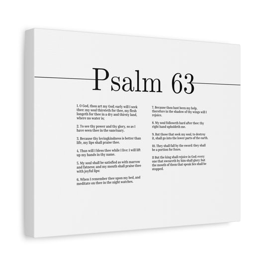 Scripture Canvas Thy Power And Thy Glory Psalm 63 Christian Wall Art Bible Verse Print Ready to Hang
