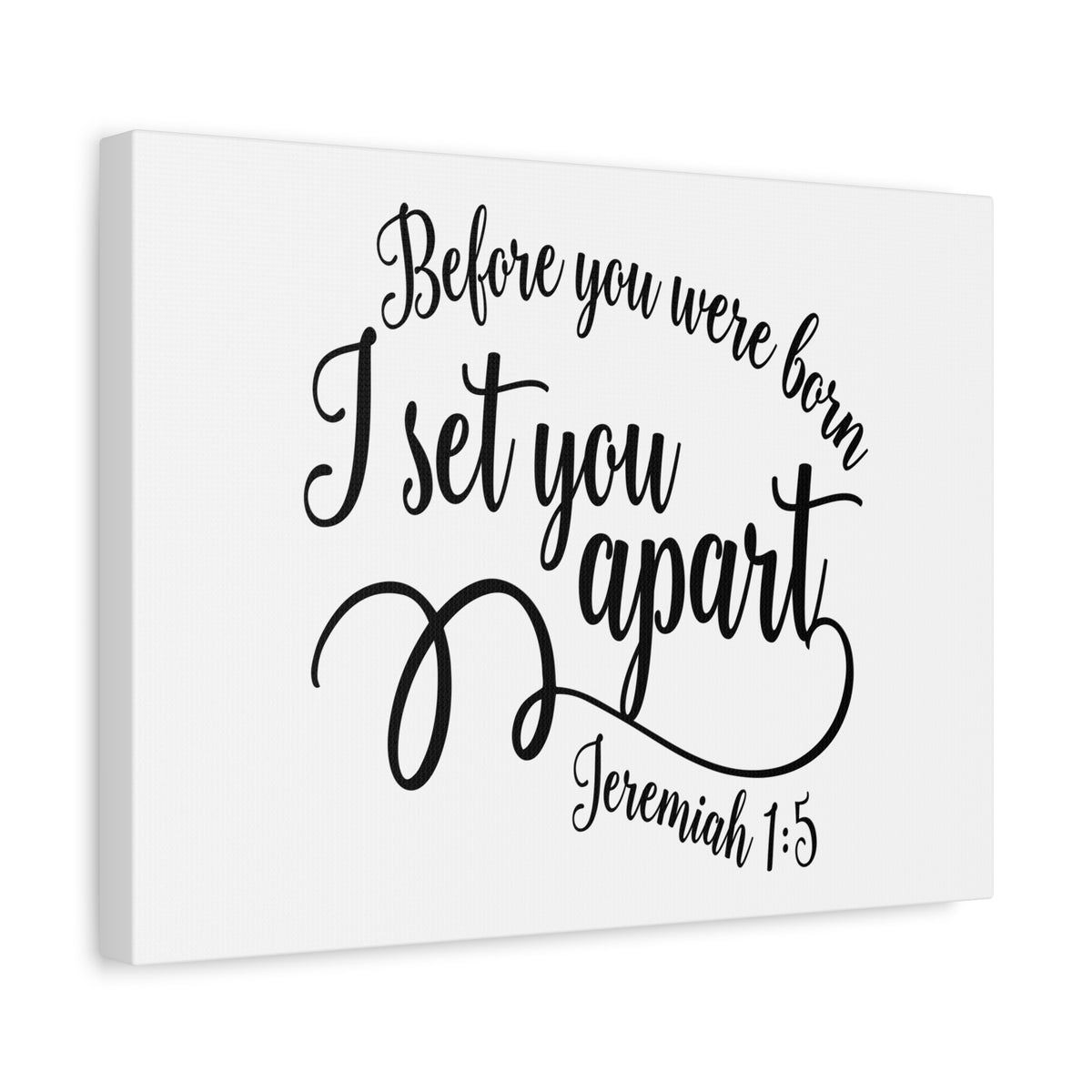 Scripture Canvas Set You Apart Jeremiah 1:5 Christian Wall Art Bible Verse Print Ready to Hang