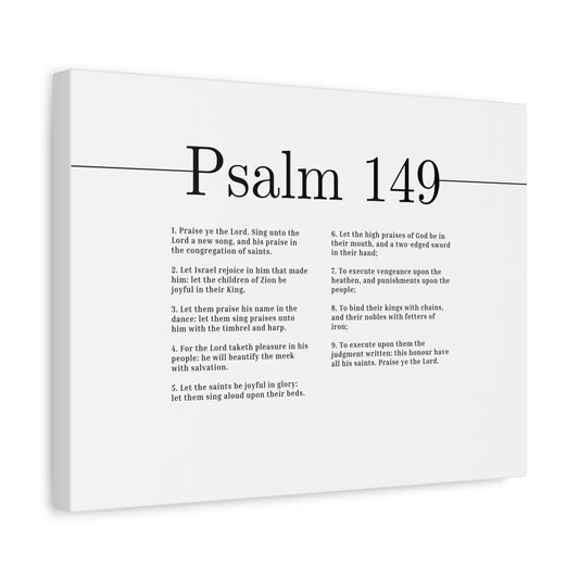 Scripture Canvas High Praises Of God Psalm 149 Christian Wall Art Bible Verse Print Ready to Hang