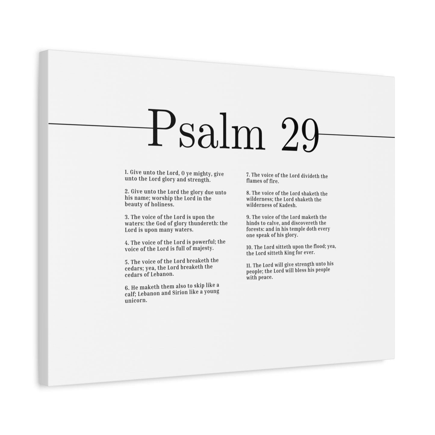 Scripture Canvas The Voice Of The Lord Is Powerful Psalm 29 Christian Wall Art Bible Verse Print Ready to Hang