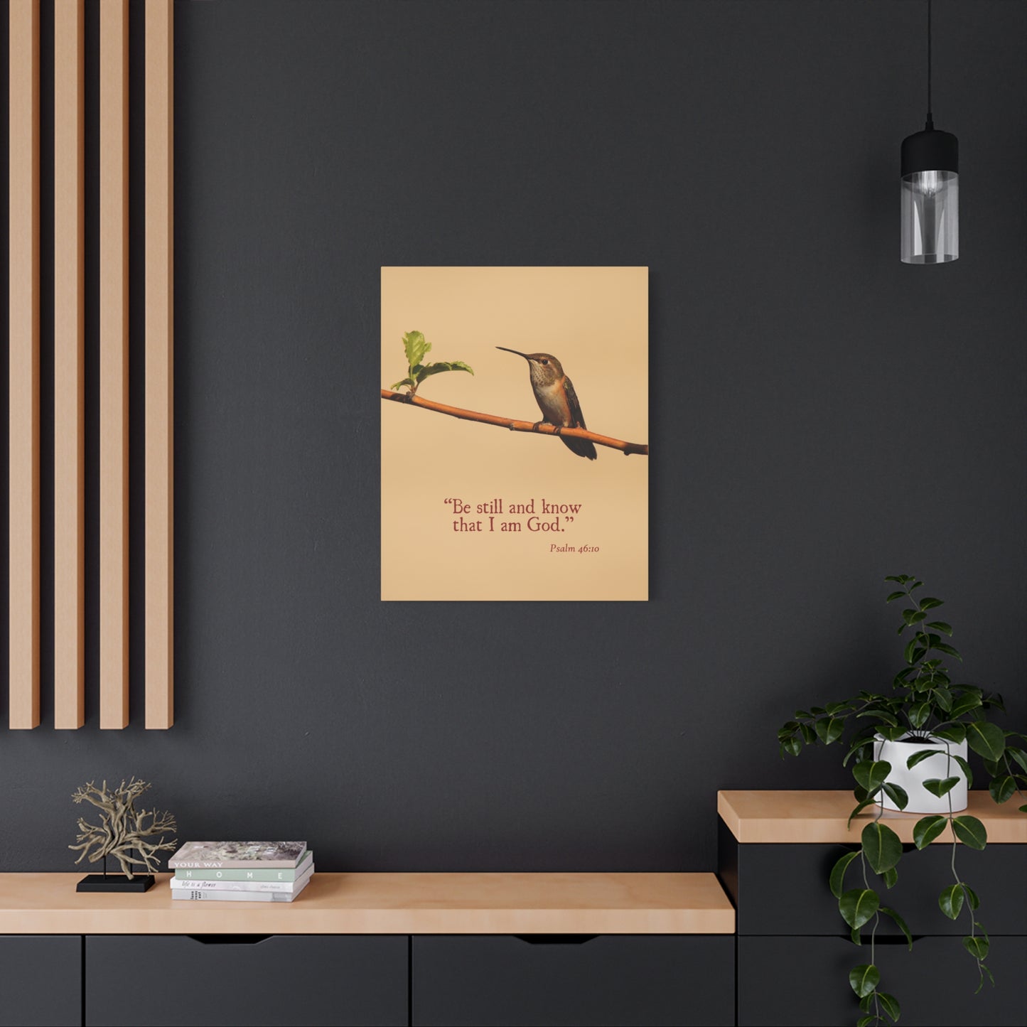 Scripture Canvas Know That I Am God Psalm 46:10 Christian Wall Art Bible Verse Print Ready to Hang