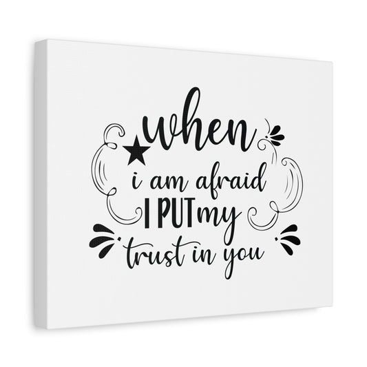 Scripture Canvas I Put My Trust In You Psalm 56:4 Christian Wall Art Bible Verse Print Ready to Hang