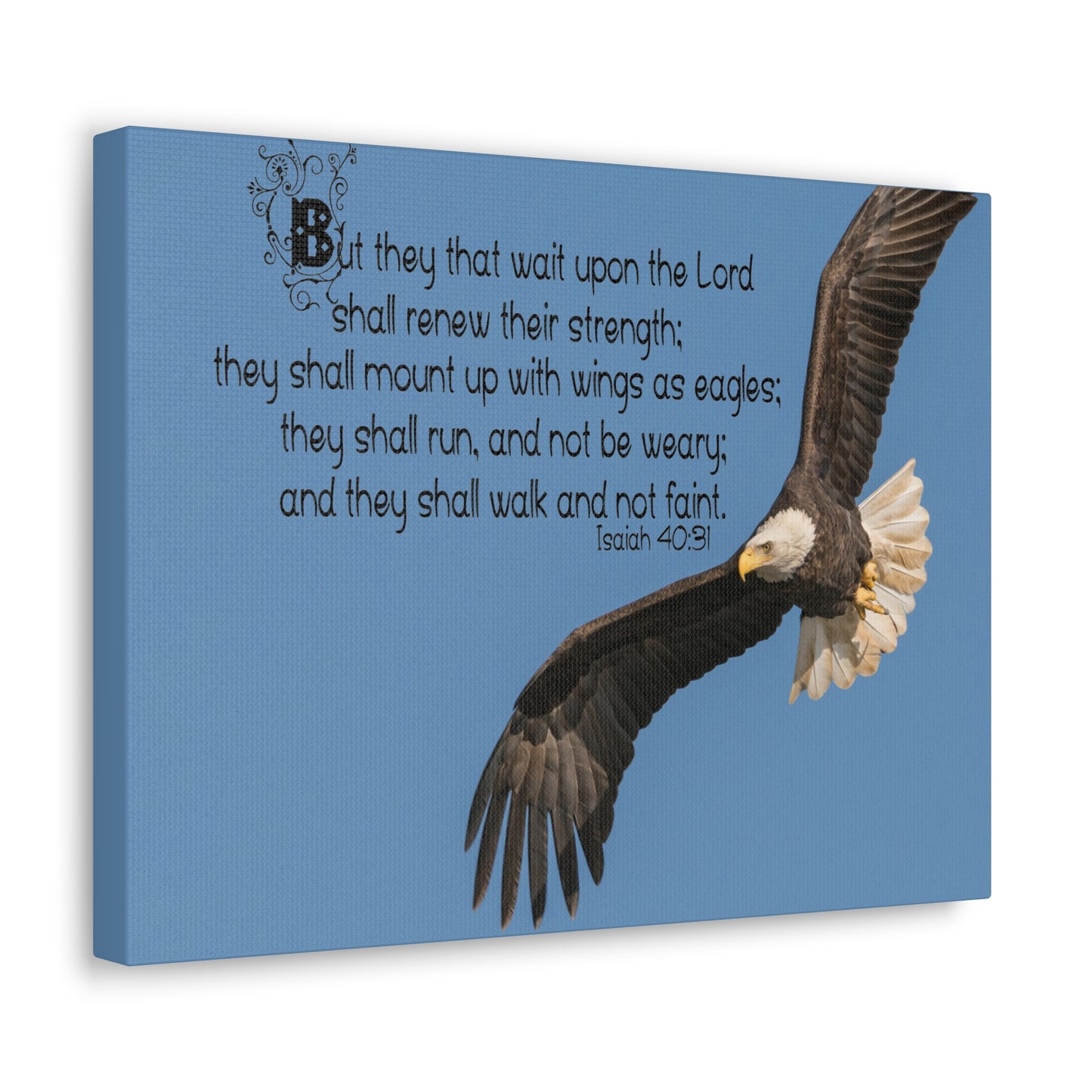 Wait Upon The Lord Isaiah 40:31 Bible Verse Canvas Christian Wall Art Ready to Hang
