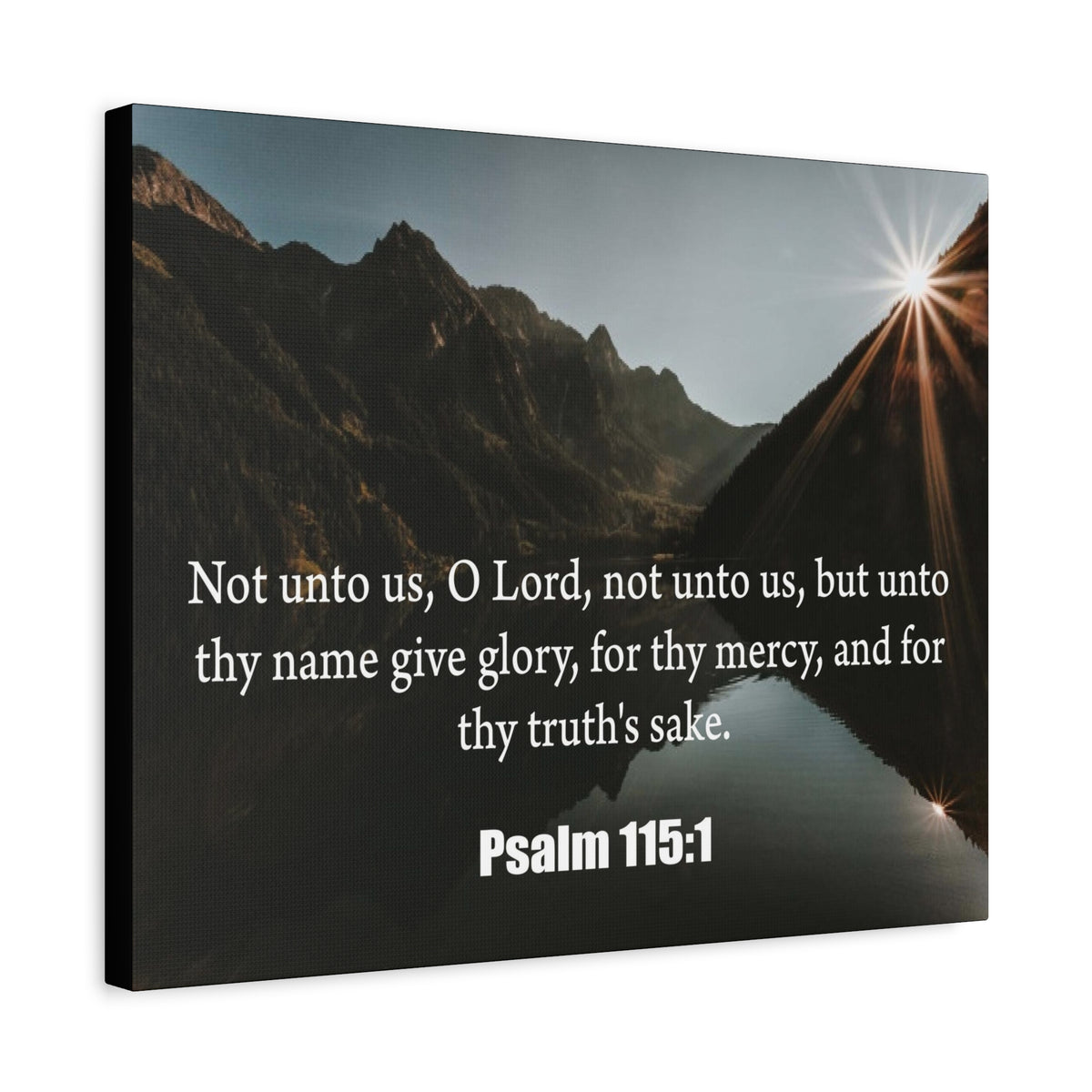 Scripture Canvas Not Unto Us Isaiah 41:10 Christian Wall Art Bible Verse Print Ready to Hang