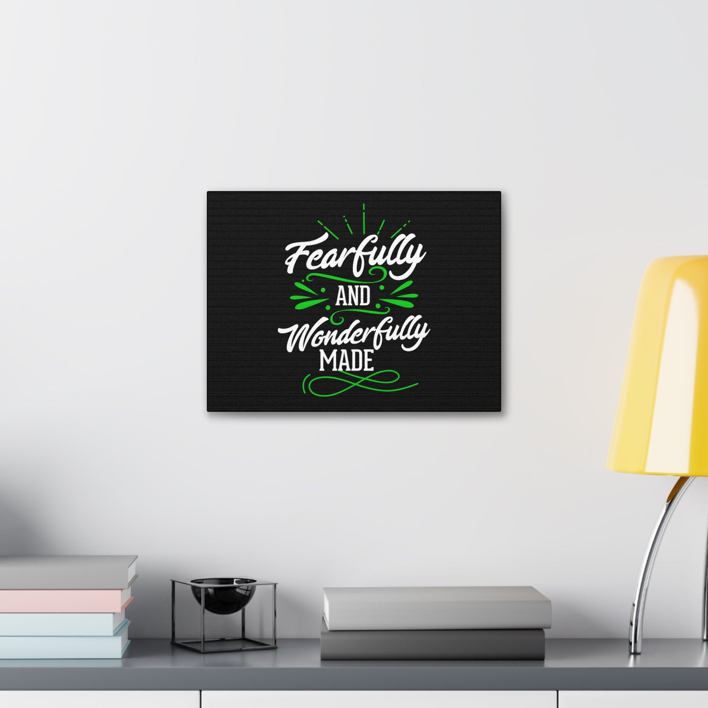 Wonderfully Made Psalm 139:14 Christian Wall Art Print Ready to Hang