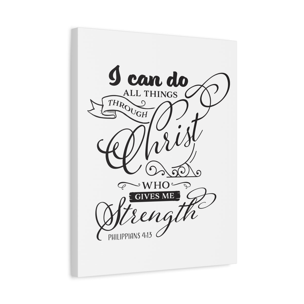 Scripture Canvas I Can Do Philippians 4:13 Christian Wall Art Bible Verse Print Ready to Hang