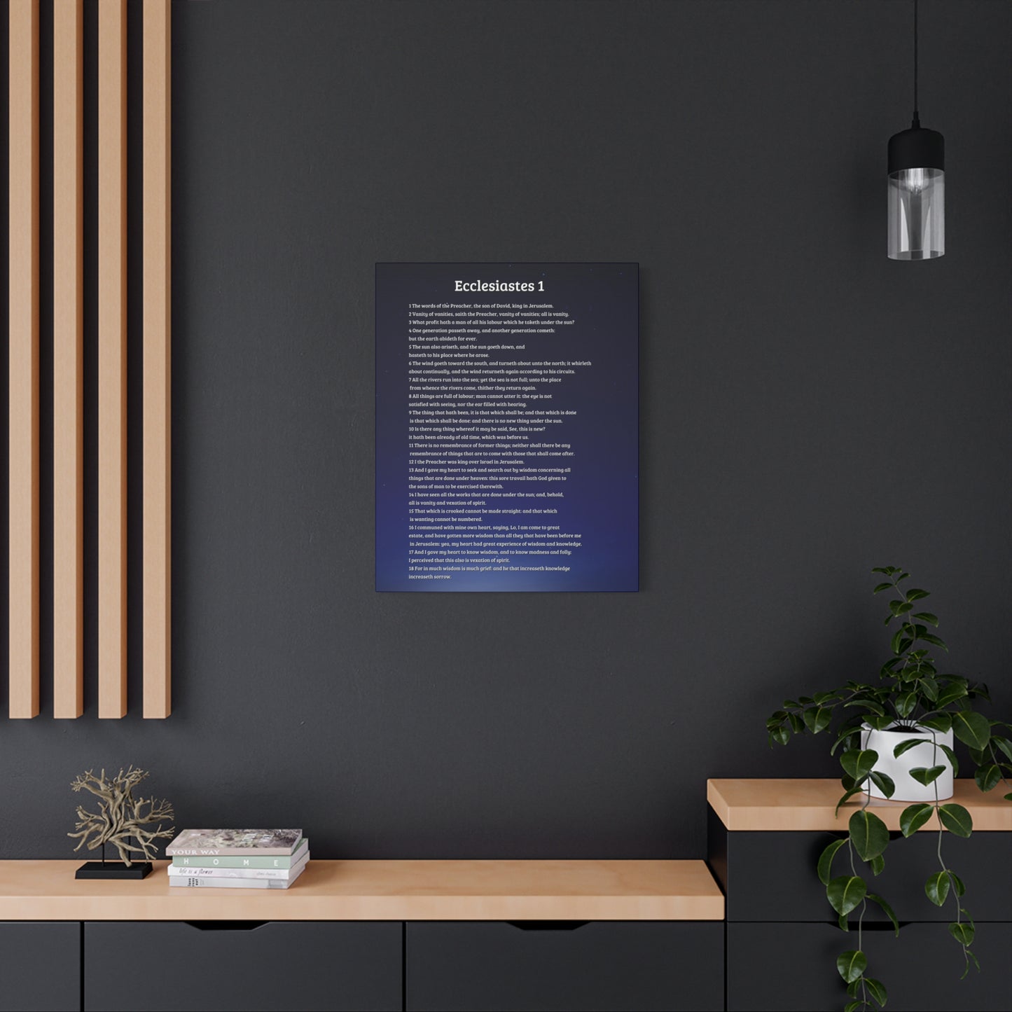 Scripture Walls Sky Ecclesiastes 1 Bible Verse Canvas Christian Wall Art Ready to Hang