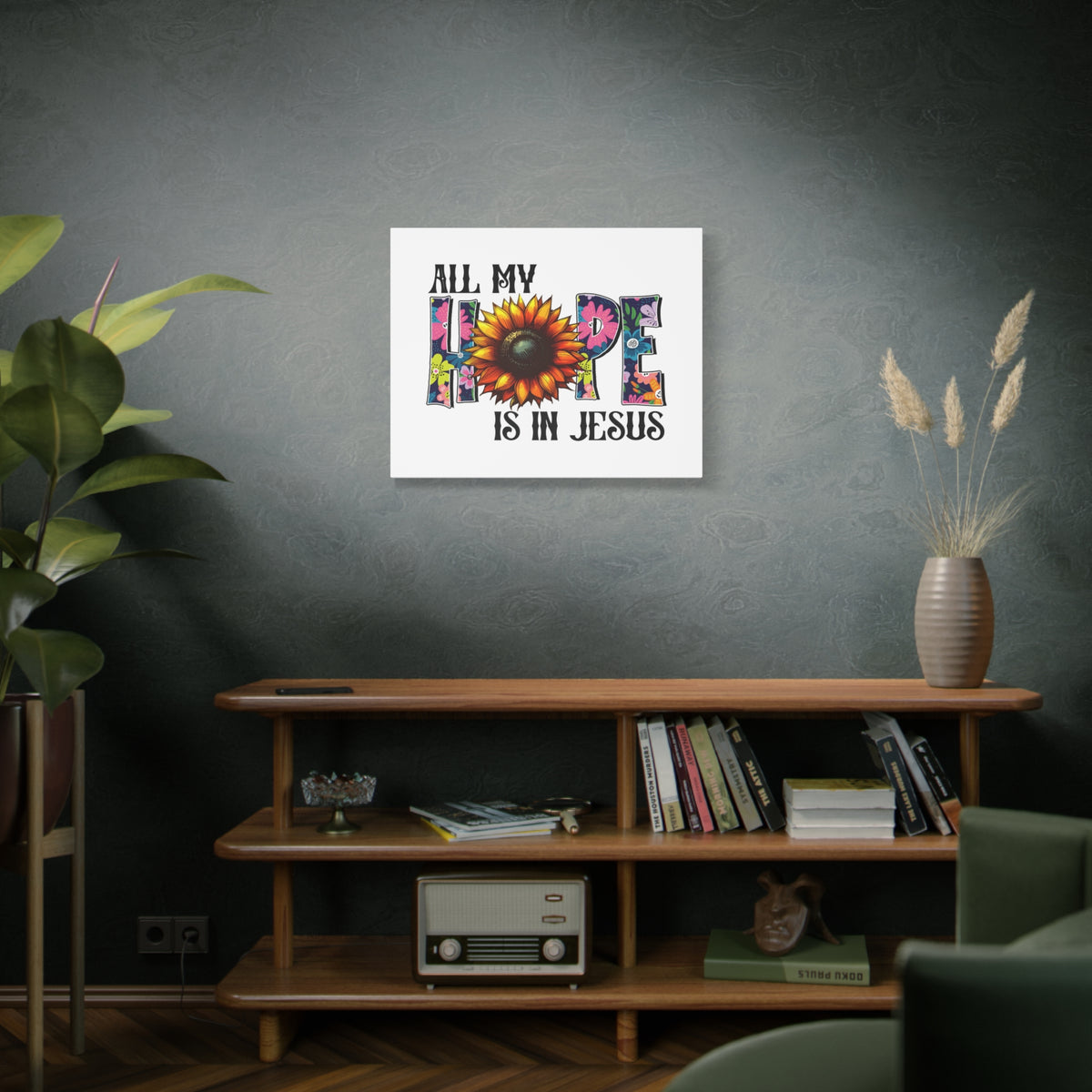Scripture Walls My Hope is Jesus Bible Verse Canvas Christian Wall Art Ready to Hang Unframed