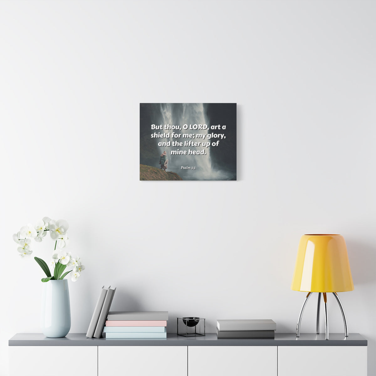 Scripture Canvas My Shield Psalm 3:3 Christian Wall Art Bible Verse Print Ready to Hang