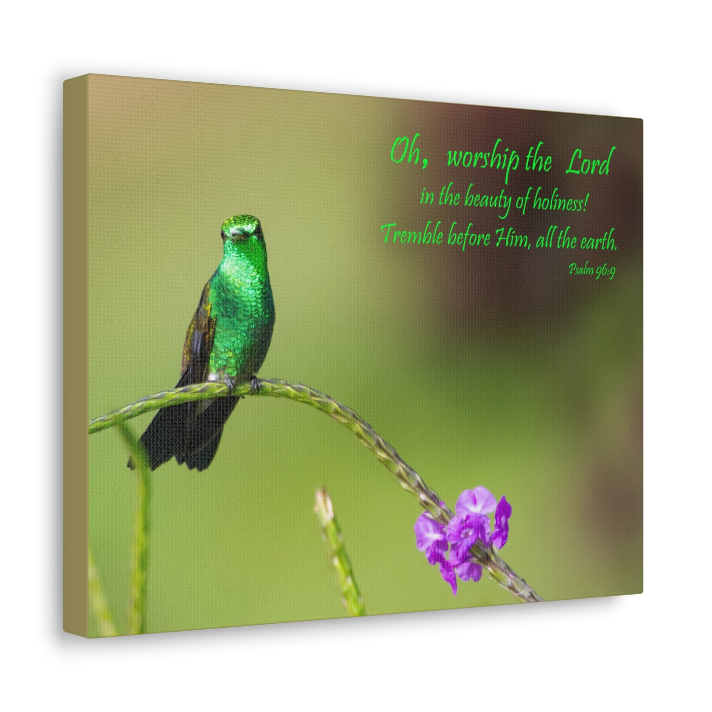 Worship The Lord Psalm 96:9 Bible Verse Canvas Christian Wall Art Ready to Hang