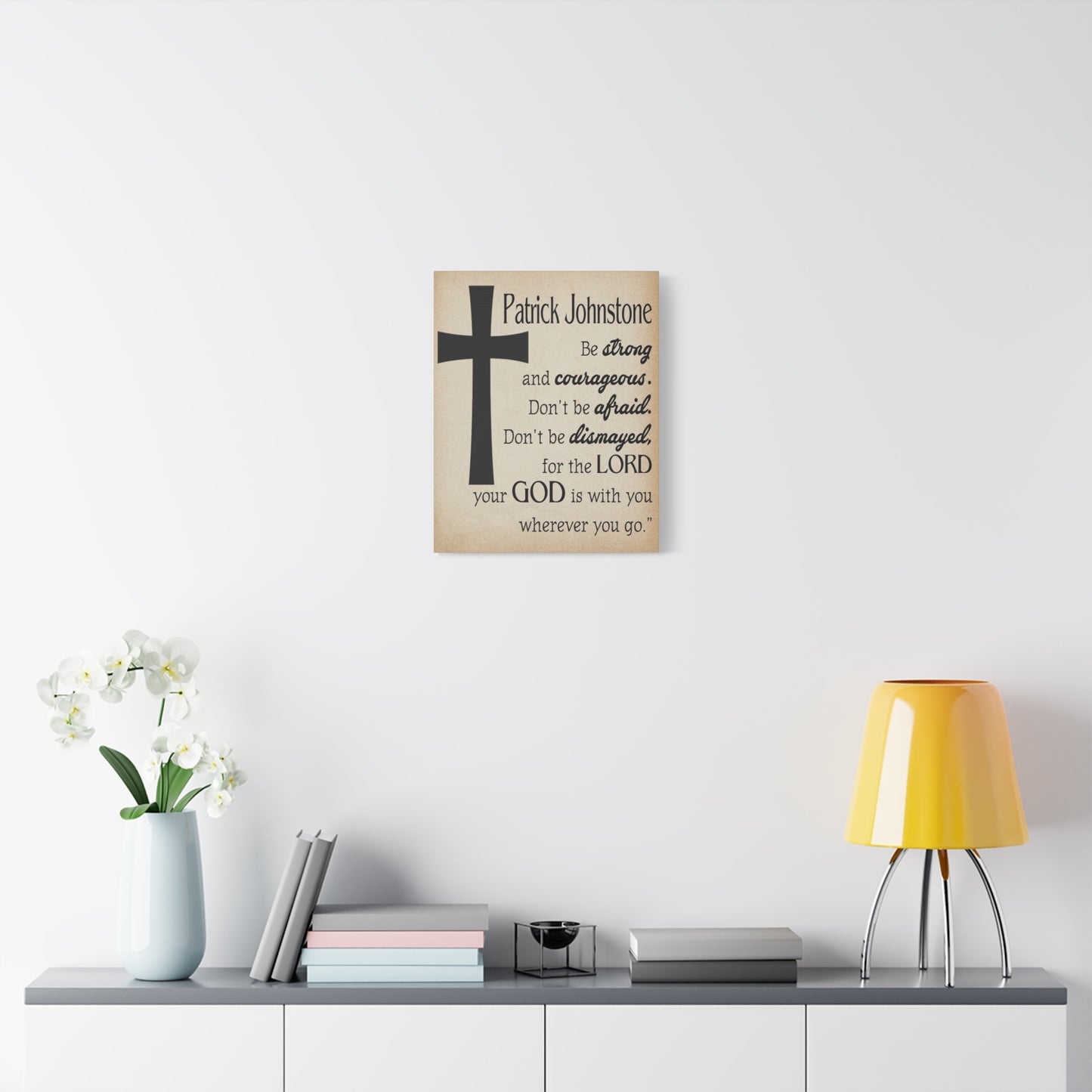 Scripture Walls Personalized Joshua 1:9 Cross Bible Chapter Canvas Christian Wall Art Ready to Hang
