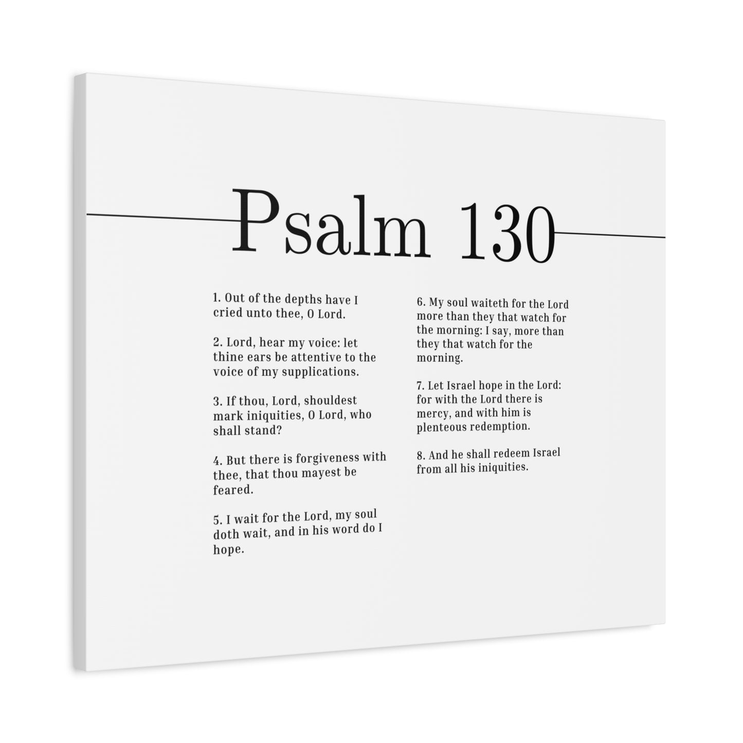 Scripture Canvas There Is Forgiveness Psalm 130 Christian Wall Art Bible Verse Print Ready to Hang