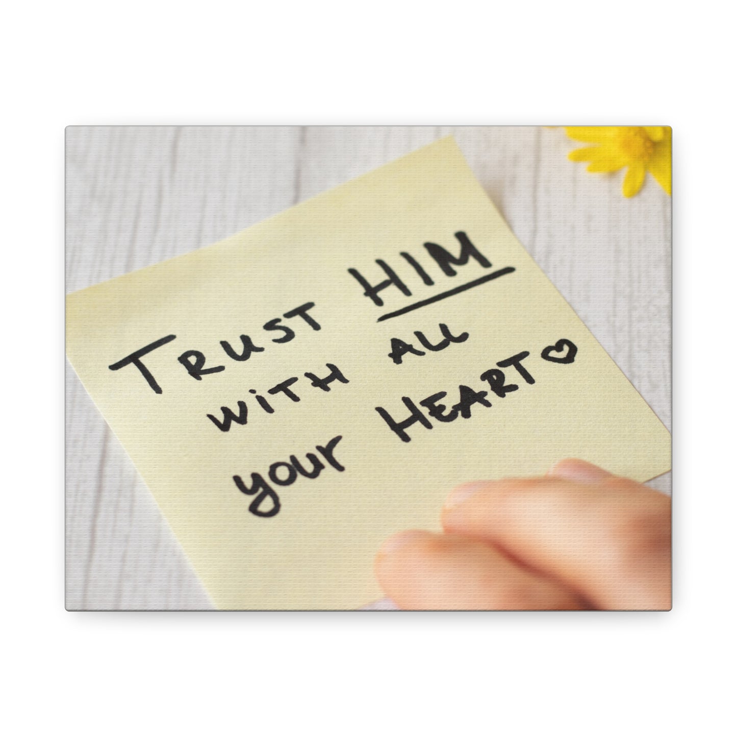 Trust Him Notes 1 PETER 5:7 Christian Wall Art Bible Verse Print Ready to Hang