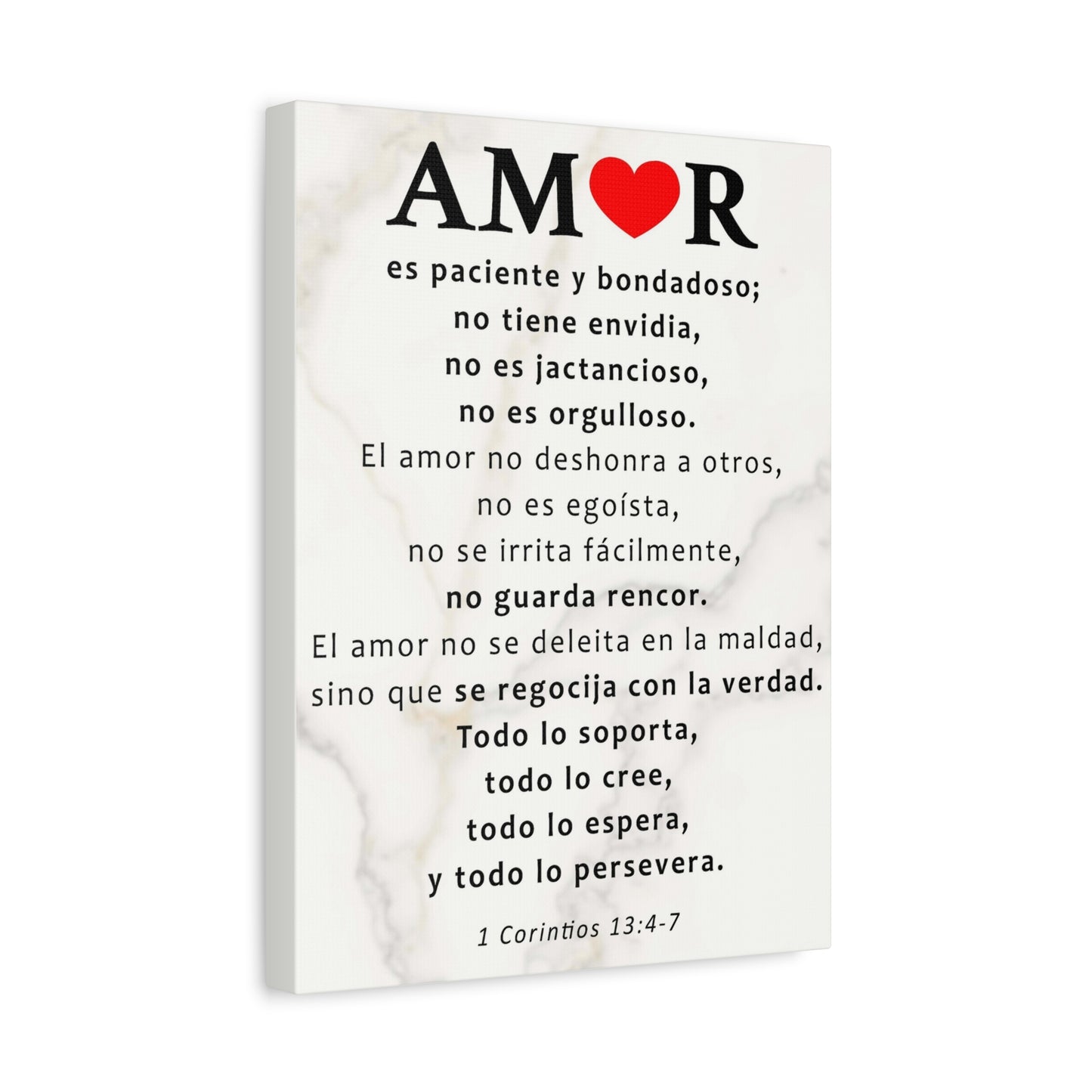 Scripture Walls Amor 1 Corintios 13:4-7 Bible Verse Canvas Christian Wall Art Ready to Hang Unframed