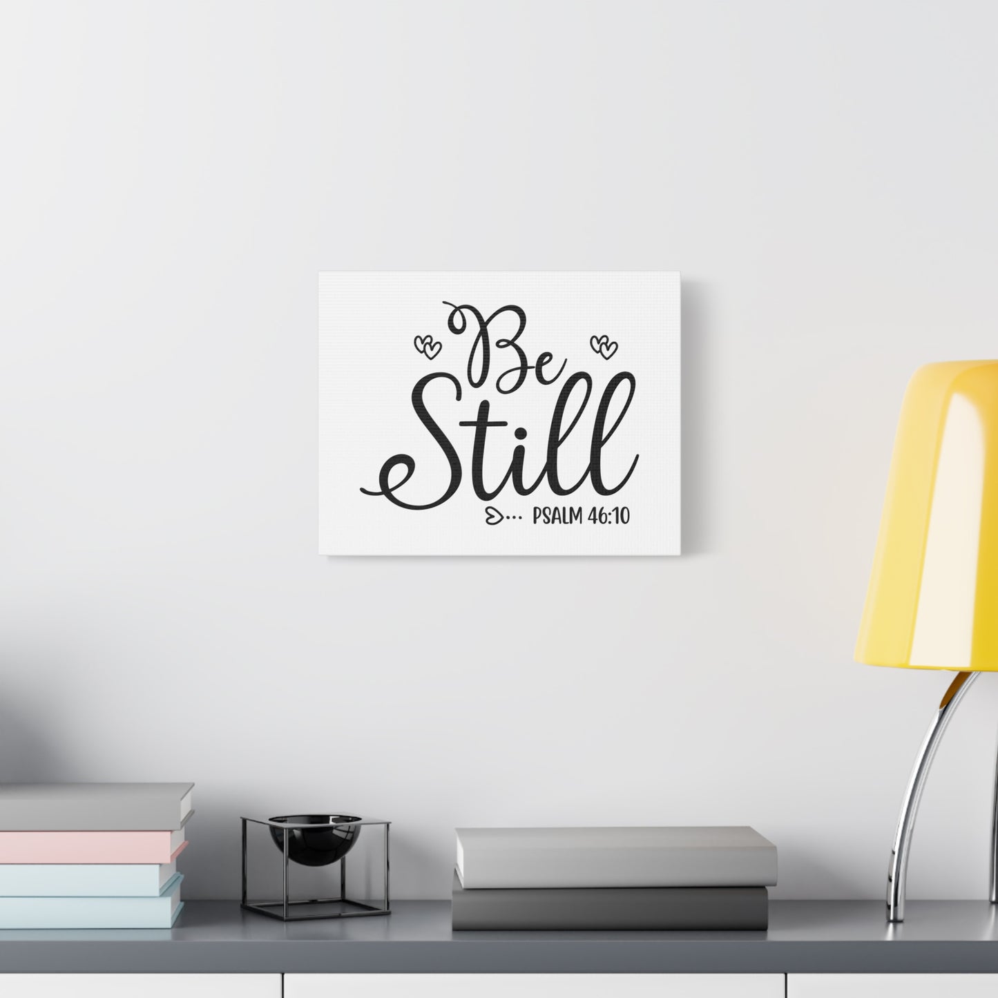 Scripture Canvas Be Still Psalm 46:10 Christian Wall Art Bible Verse Print Ready to Hang