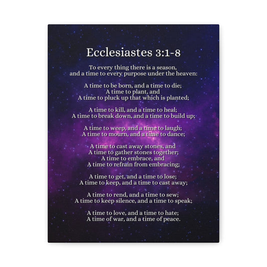 Time For Everything Universe Ecclesiastes 3:2 Bible Verse Canvas Christian Wall Art Ready to Hang