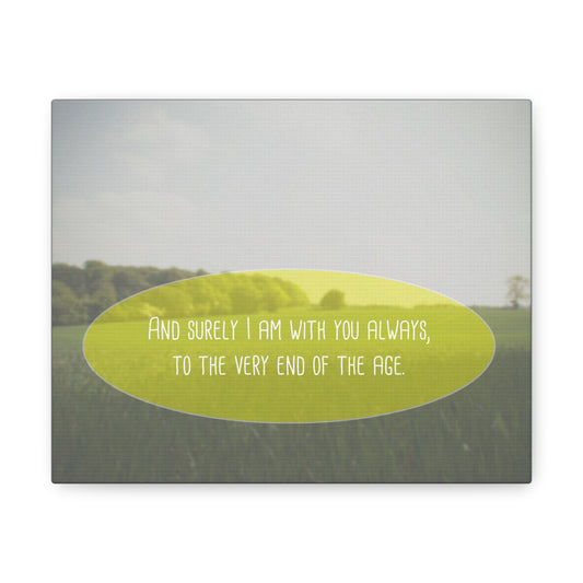 With You Always Matthew 28:20 Christian Wall Art Bible Verse Print Ready to Hang