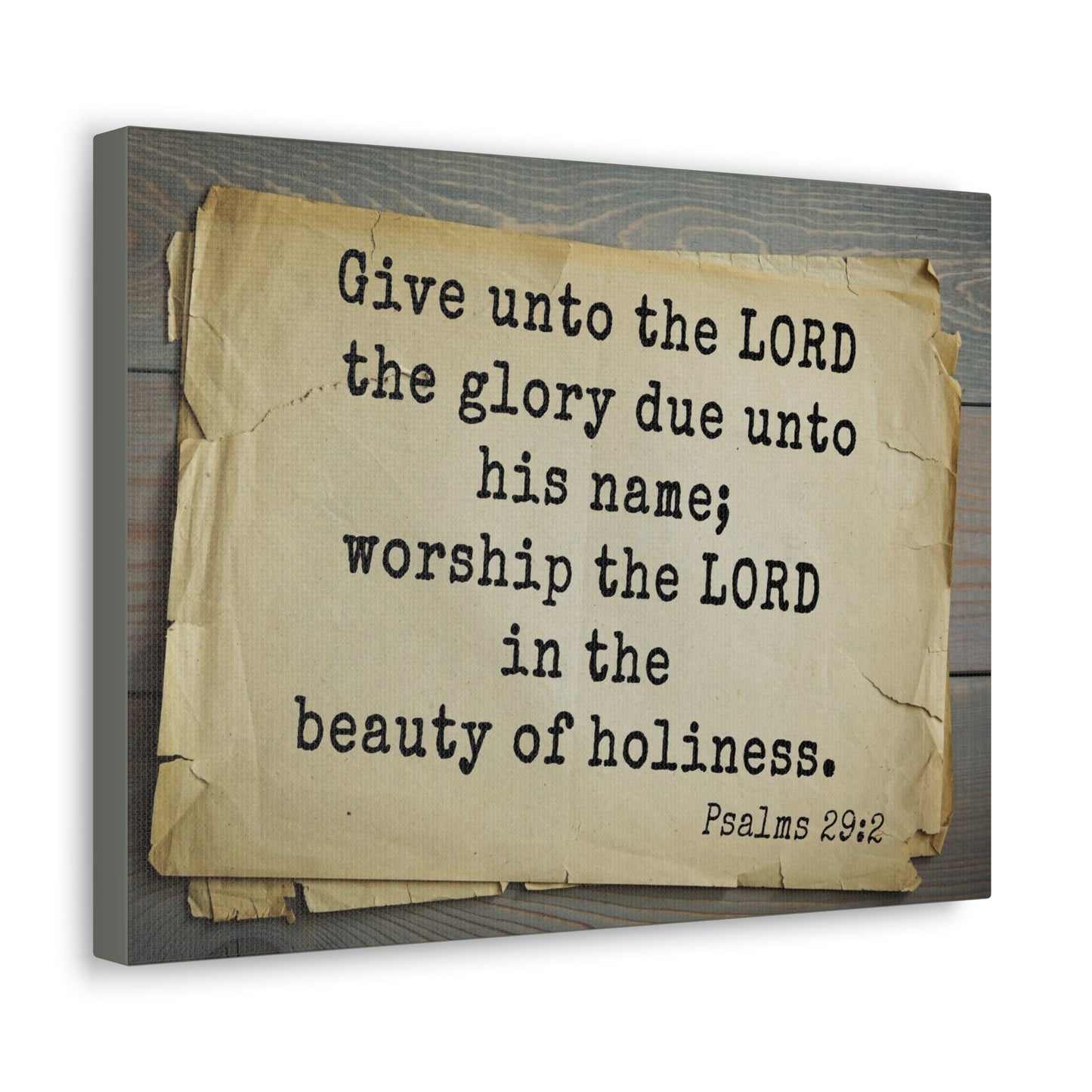 Worship The Lord Psalms 29:2 Bible Verse Canvas Christian Wall Art Bible Verse Print Ready To Hang
