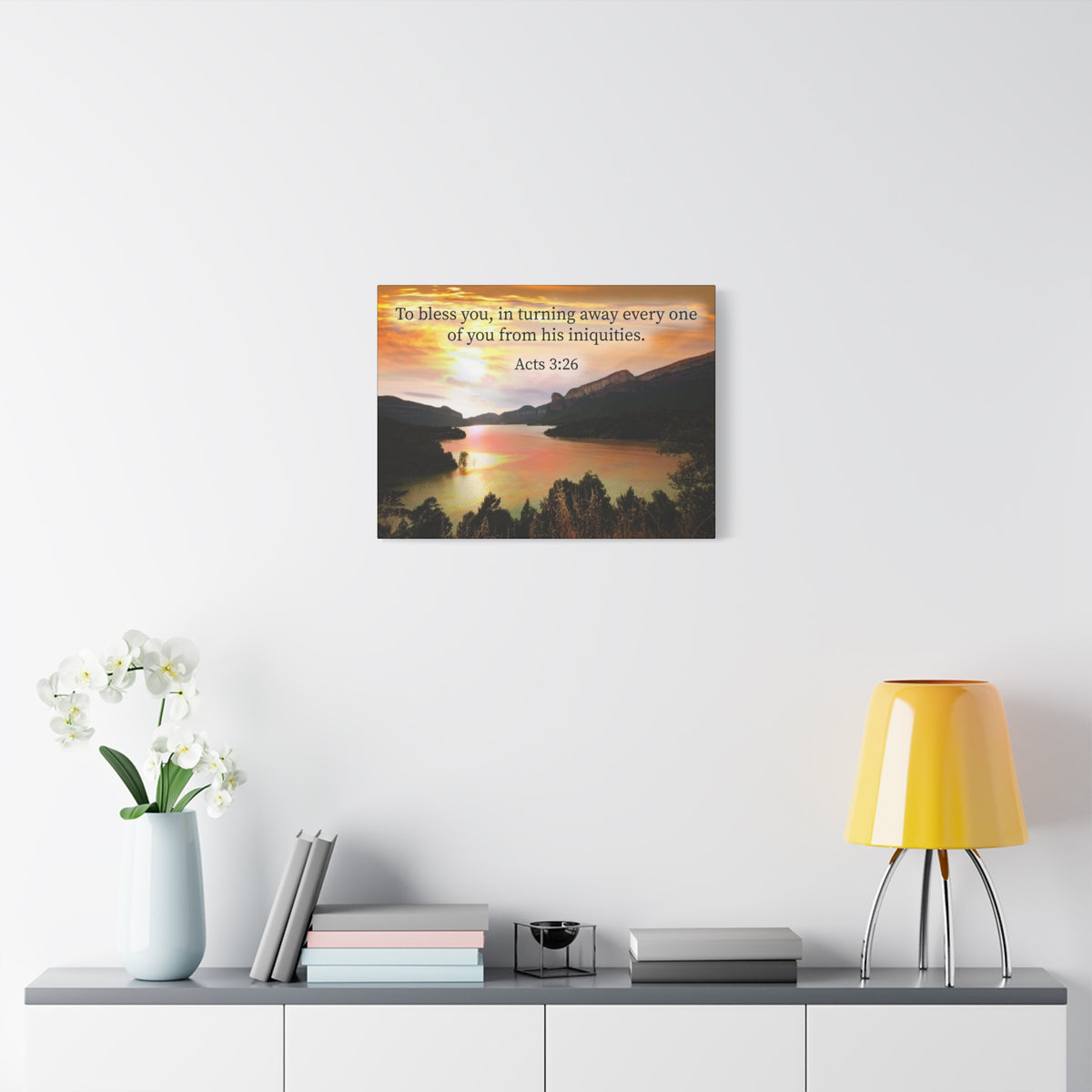 Scripture Canvas To Bless You Acts 3:26 Christian Wall Art Bible Verse Print Ready to Hang