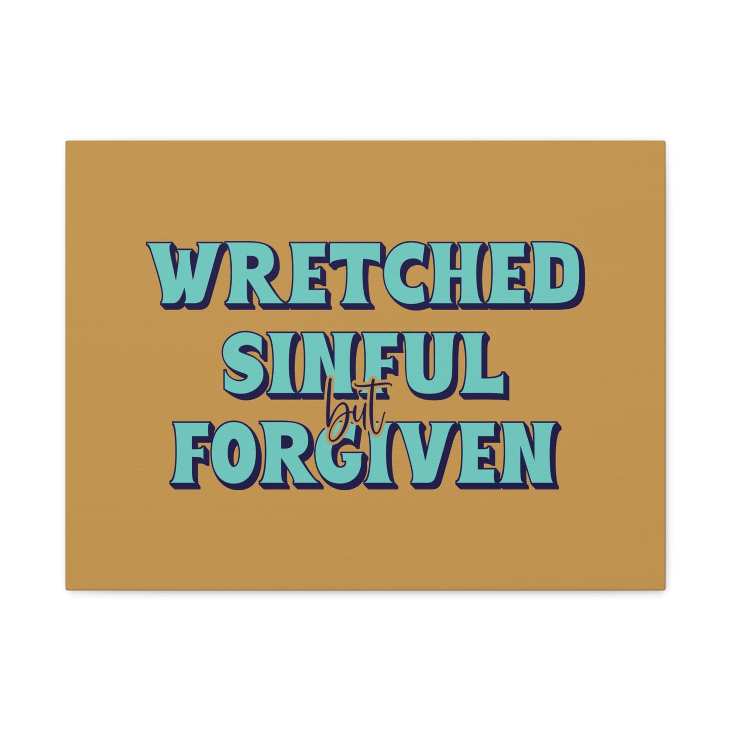 But Forgiven Orange 1 John 1:9 Bible Canvas Christian Wall Art Ready to Hang