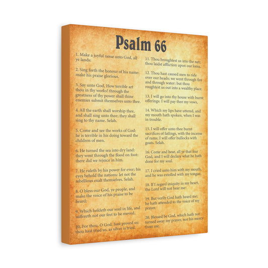 Scripture Walls Psalm 66 Gold Bible Chapter Canvas Christian Wall Art Ready to Hang