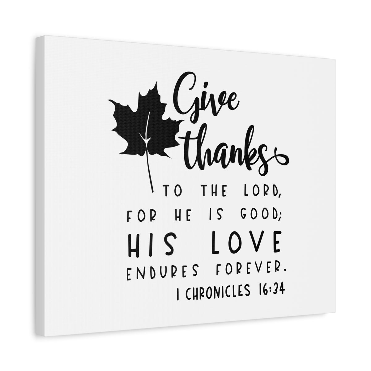 Scripture Canvas His Love 1 Chronicles 16:24 Christian Wall Art Bible Verse Print Ready to Hang