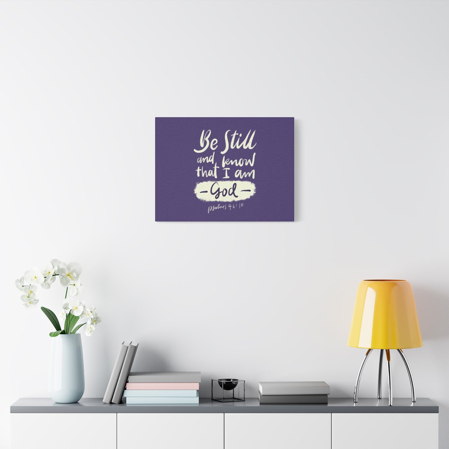 Scripture Walls Know That I Am God Psalm 46:10 Bible Verse Canvas Christian Wall Art Ready to Hang
