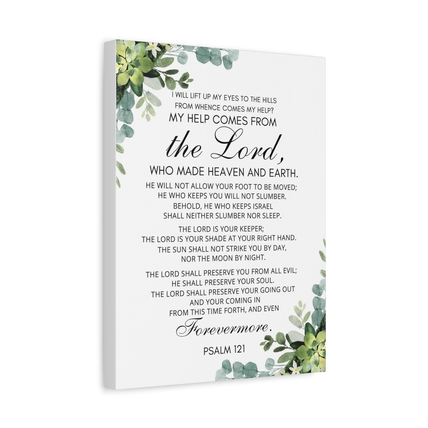 Scripture Walls Psalm 121 My Help Comes From God Bible Verse Canvas Christian Wall Art Ready to Hang Unframed