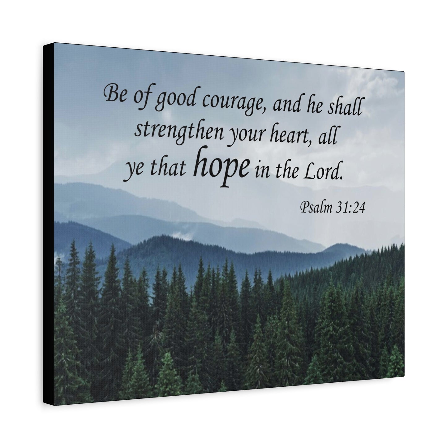 Bible Verse Canvas Be of Good Courage Psalm 31:24 Wall Art Christian Home Decor