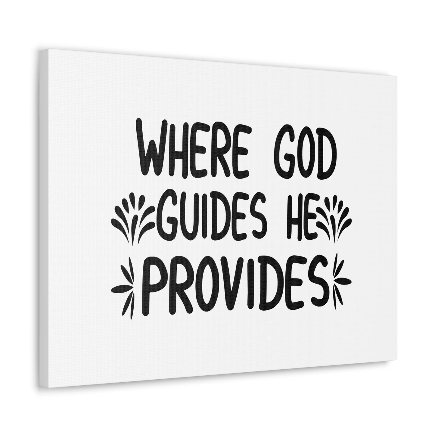 Where God Guides He Provides Matthew 6:33 Christian Wall Art Bible Verse Print Ready to Hang