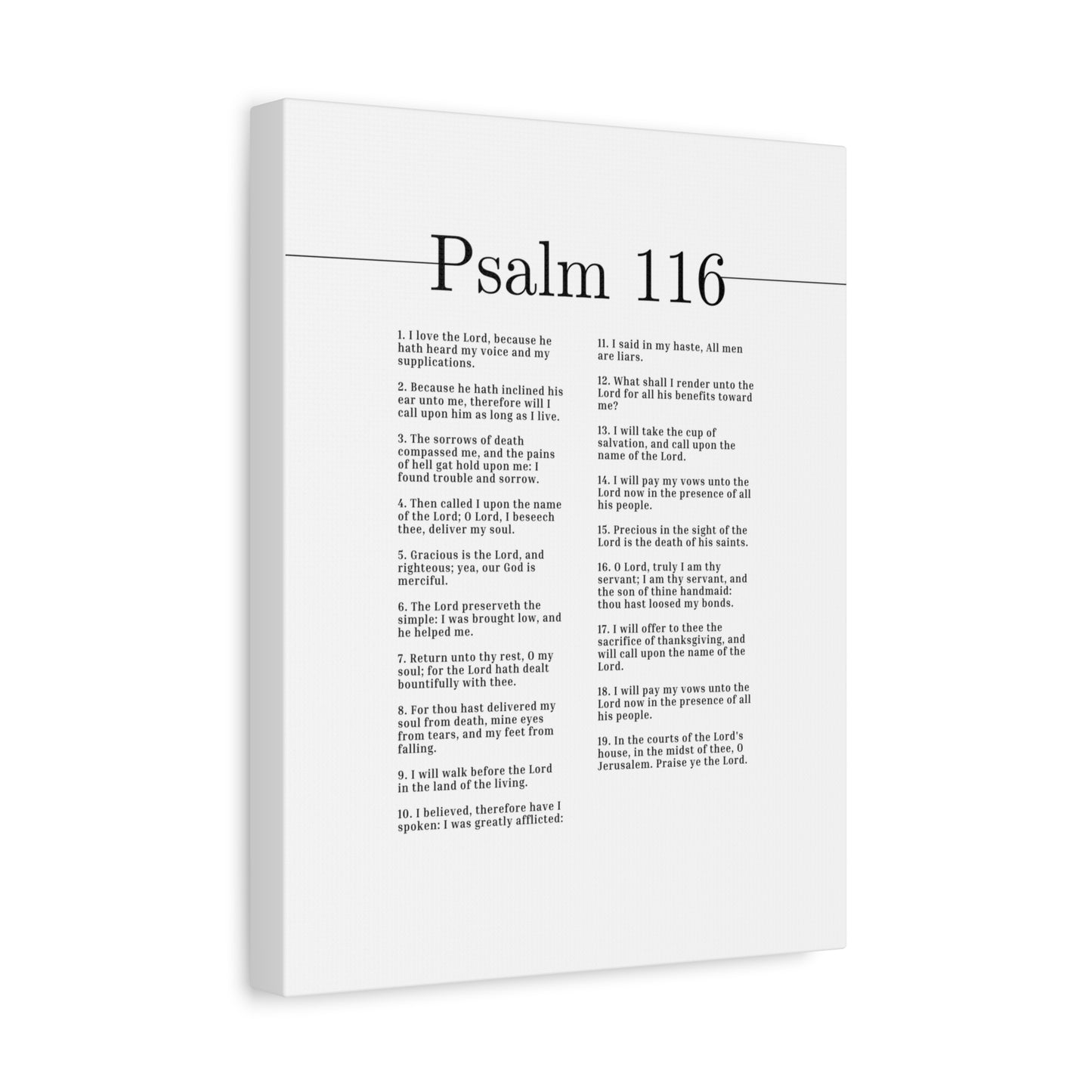 Scripture Canvas Walk Before The Lord Psalm 116 Christian Wall Art Bible Verse Print Ready to Hang