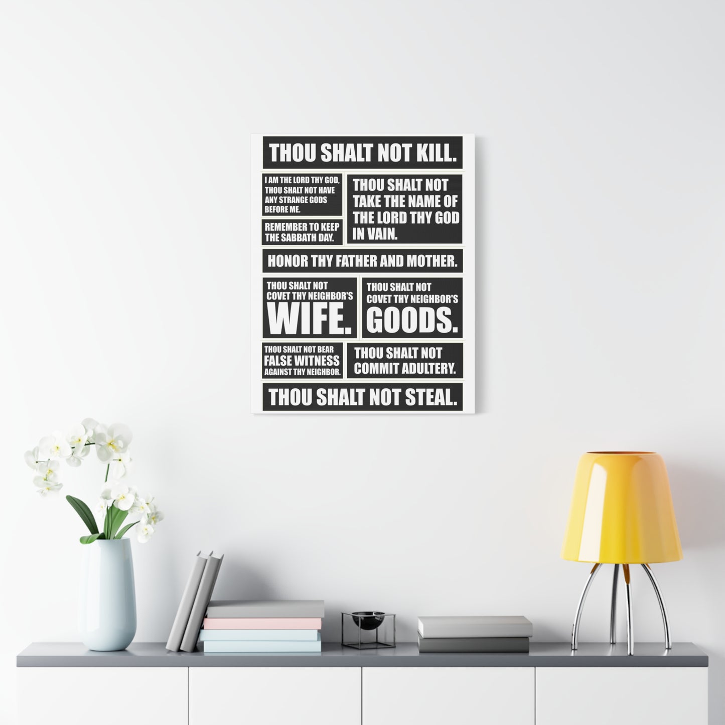 Scripture Walls The Ten Commandments Deuteronomy 4:13 Christian Wall Art Print Ready to Hang