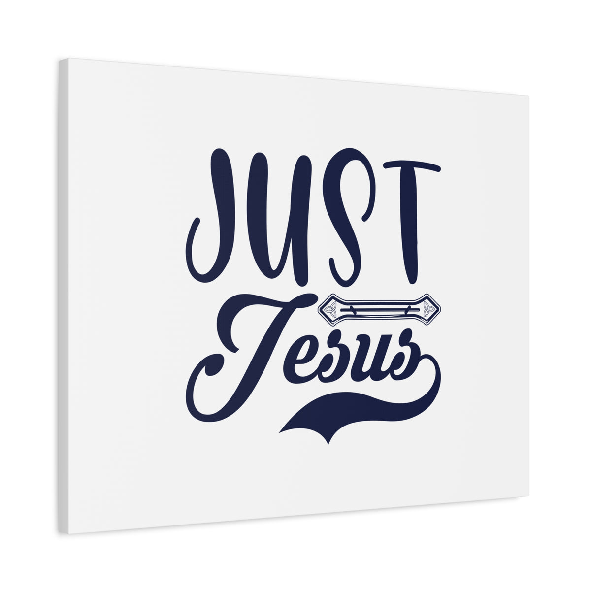 Scripture Canvas Just Jesus John 14:6 Ornamental Bar Christian Wall Art Bible Verse Print Ready to Hang