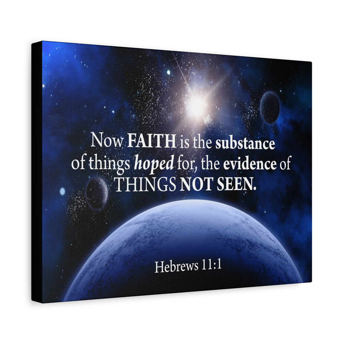Scripture Canvas Things Not Seen Hebrews 11:1 Christian Wall Art Bible Verse Print Ready to Hang