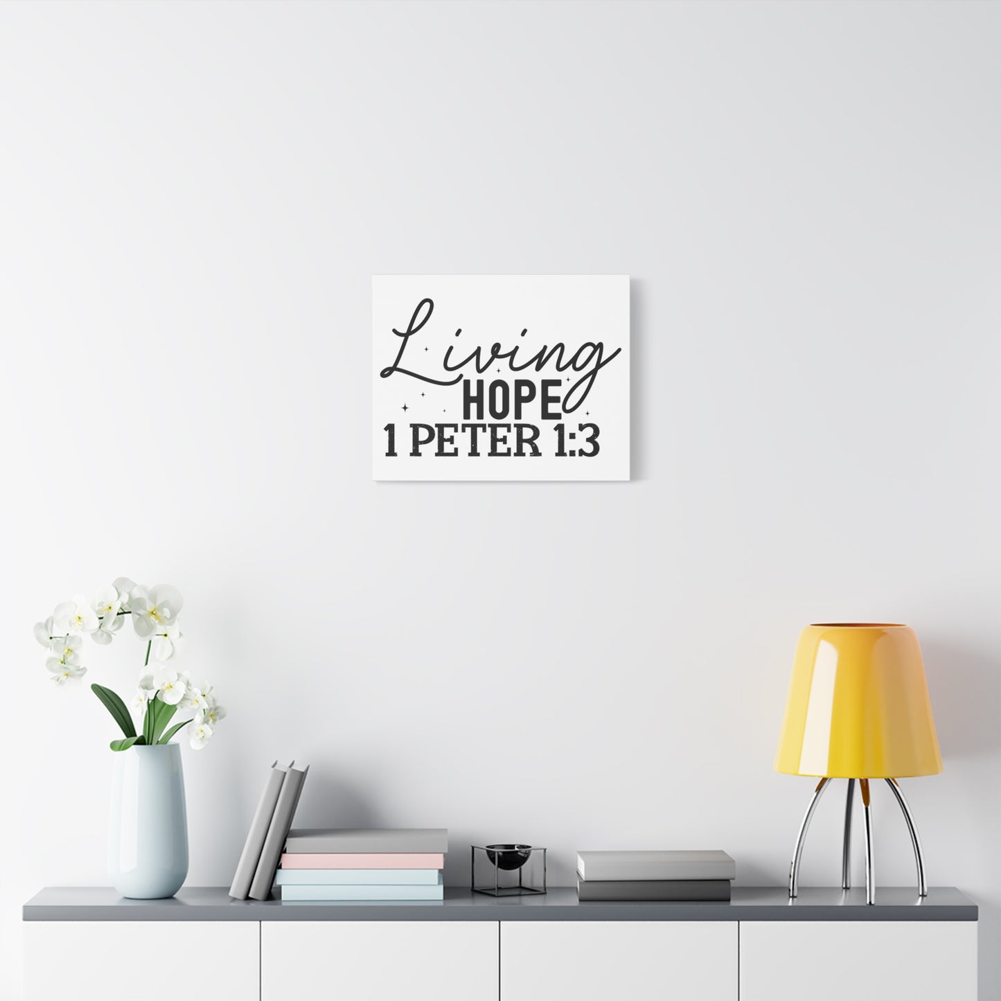 Scripture Walls 1 Peter 1:3 Our Living Hope Bible Verse Canvas Christian Wall Art Ready to Hang Unframed