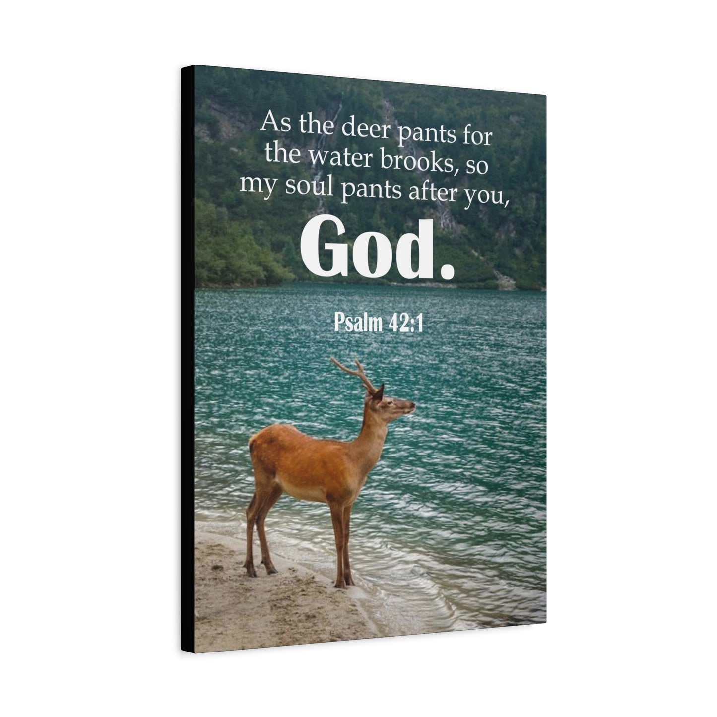 Scripture Canvas Soul Pants Psalm 42:1 Christian Wall Art Bible Verse Print Ready to Hang