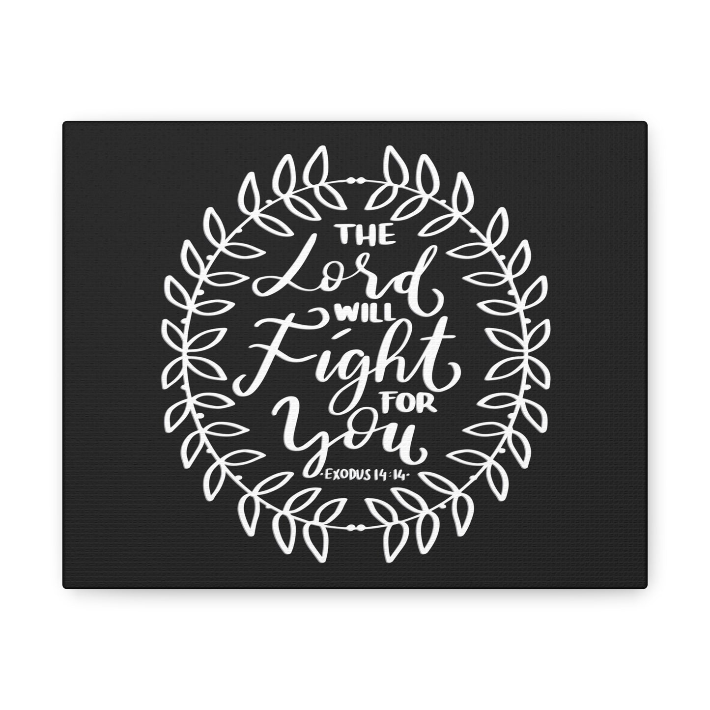 The Lord Will Fight Exodus 14:14 Bible Verse Canvas Christian Wall Art Ready to Hang