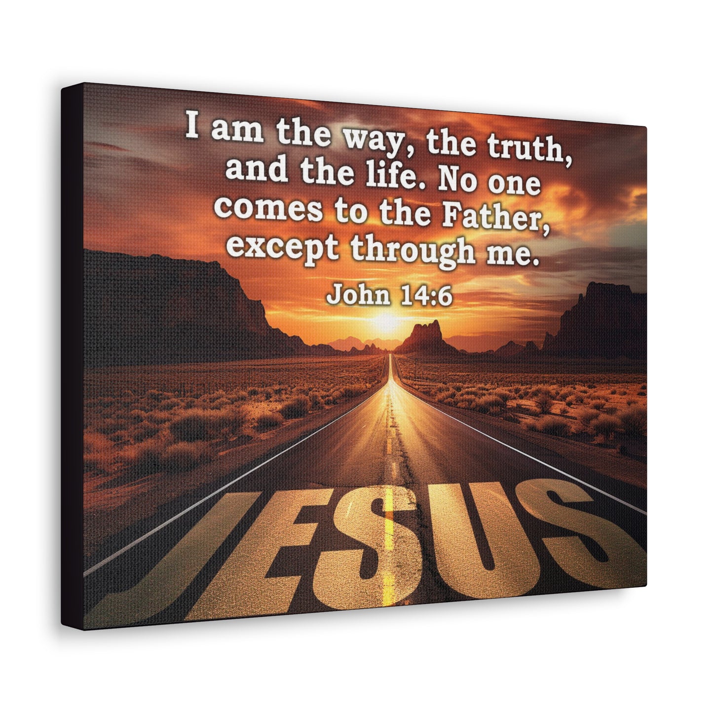 Way Truth Life John 14:6 Christian Wall Art Print Ready to Hang Unframed