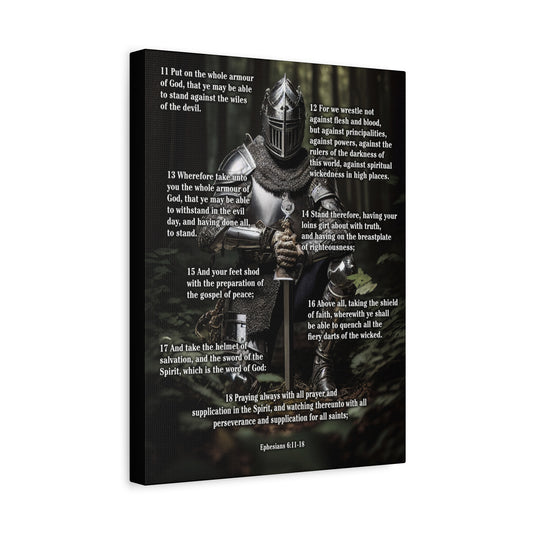 Scripture Walls Armor Of God Ephesians 6:11-18 Soldier Kneels Christian Wall Art Print Ready to Hang Unframed