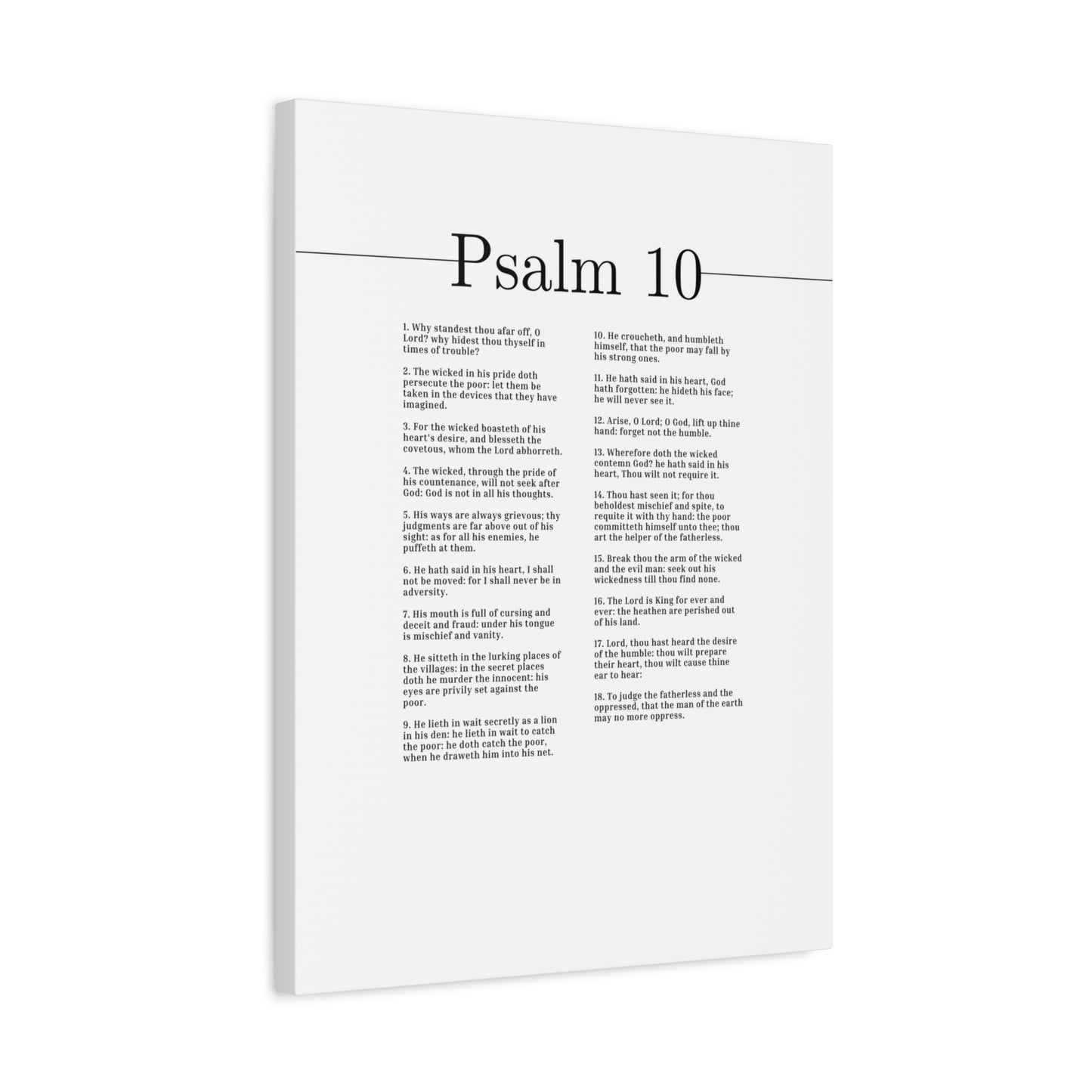 Scripture Canvas The Lord Is King Forever And Ever Psalm 10 Christian Wall Art Bible Verse Print Ready to Hang