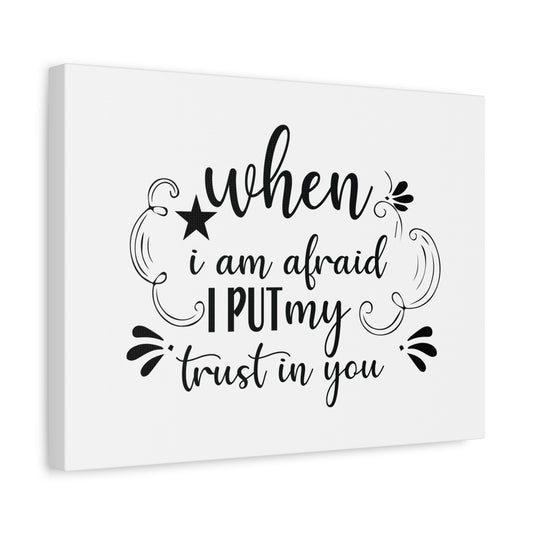 Scripture Canvas I Put My Trust In You Psalm 56:4 Christian Wall Art Bible Verse Print Ready to Hang